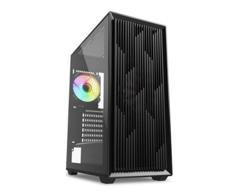 CAJA GAMING SHARKOON VK2 RGB ATX NEGRO 3XVENT 120MM 2XUSB SN FUENTE