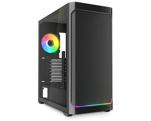 CAJA GAMING AXT SHARKOON AK4W  4XVENT 120MM 3XUSB SN FUENTE NEGRO RGB STRIP
