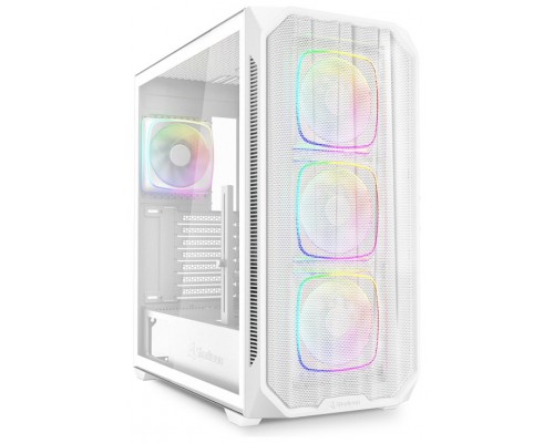 CAJA GAMING ATX SHARKOON NAK5M RGB 4XVENT 120MM 3XUSB SN FUENTE BLANCO