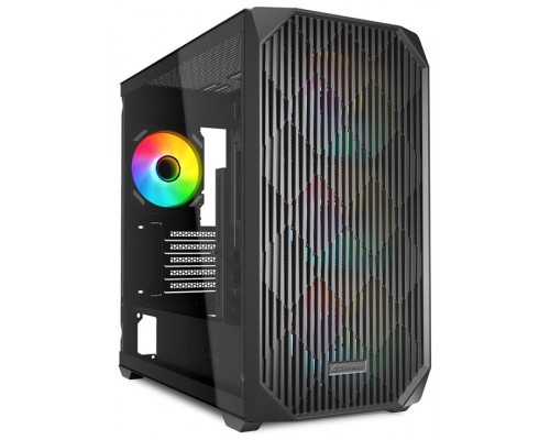 CAJA GAMING mATX SHARKOOM MK3 3XVENT 120MM 3XUSB SN FUENTE NEGRO