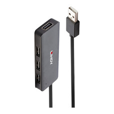Lindy 42986 hub de interfaz USB 2.0 480 Mbit/s Negro (Espera 4 dias)
