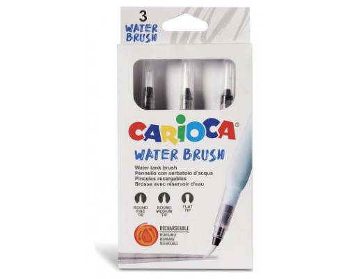 Carioca Pinceles Recargables Water Brush - 3 Uds (Espera 4 dias)