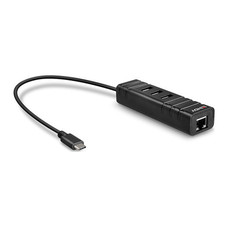 Lindy 43249 hub de interfaz USB 3.2 Gen 1 (3.1 Gen 1) Type-C 5000 Mbit/s Negro (Espera 4 dias)