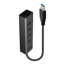 Lindy 43324 hub de interfaz USB 3.2 Gen 1 (3.1 Gen 1) Type-A 5000 Mbit/s Negro (Espera 4 dias)