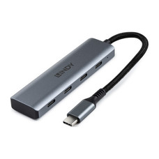 Lindy 43414 hub de interfaz USB 3.2 Gen 2 (3.1 Gen 2) Type-C 10000 Mbit/s Gris (Espera 4 dias)