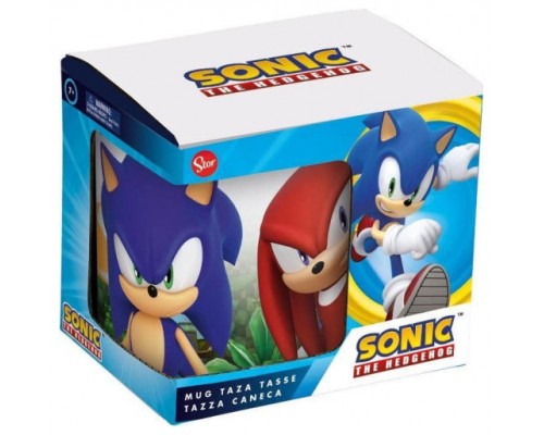 TAZA EN CAJA REGALO PERSONAJES SONIC 325 ML STOR REDSTRING 497 (Espera 4 dias)