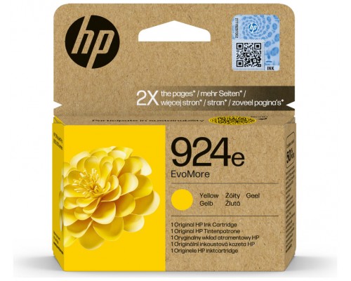 HP 924e Cartucho Amarillo OfficeJet Pro 8120, 8130 series