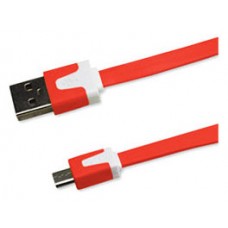 Cable Plano Micro USB 1m Rojo (Espera 2 dias)