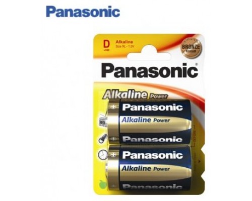 PILA PANASONIC LR20 ALKALINE 2 UNIDADES (Espera 4 dias)