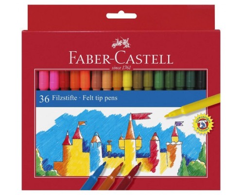 ESTUCHE CARTÓN 36 ROTULADORES ESCOLARES FABER CASTELL 554203 (Espera 4 dias)