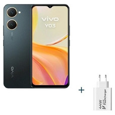 VIVO Y03 6.56" 4Gb(+4) 128Gb Black + Cargador 44W VIVO Y03 6.56" 4Gb(+4) 128Gb Black + Cargador 44W