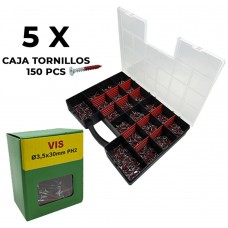 Maletín Clasificador Herramientas + 5 Cajas Tornillos  3,5 x 30mm PH2 (Espera 2 dias)