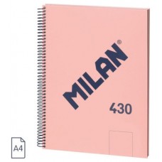 CUADERNO A4 CON ESPIRAL Y TAPA DURA, 80 HOJAS BLANCAS DE 95 GR/M, COLECCIÓN 430 SINCE 1918, ROSA MILAN 57141E80P (Espera 4 dias)