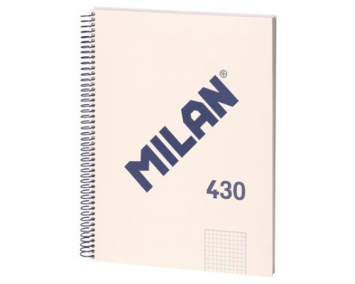 LIBRETA CON ESPIRAL, PAPEL CUADRICULADO, 80 HOJAS A4, SERIE 1918, BEIGE MILAN 57143E80BG (Espera 4 dias)