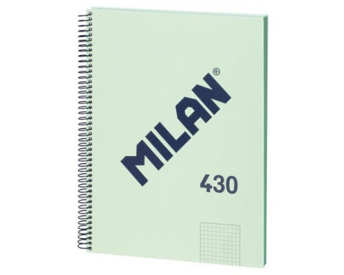 LIBRETA CON ESPIRAL, PAPEL CUADRICULADO, 80 HOJAS A4, SERIE 1918, VERDE MILAN 57143E80GR (Espera 4 dias)