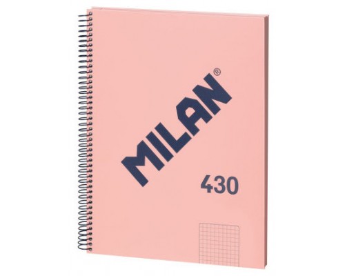 LIBRETA CON ESPIRAL, PAPEL CUADRICULADO, 80 HOJAS A4, SERIE 1918, ROSA MILAN 57143E80P (Espera 4 dias)