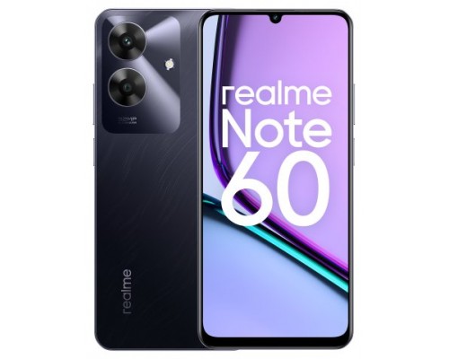 realme Note 60 17,1 cm (6.74") SIM doble Android 14 4G USB Tipo C 4 GB 128 GB 5000 mAh Negro, Color mármol (Espera 4 dias)