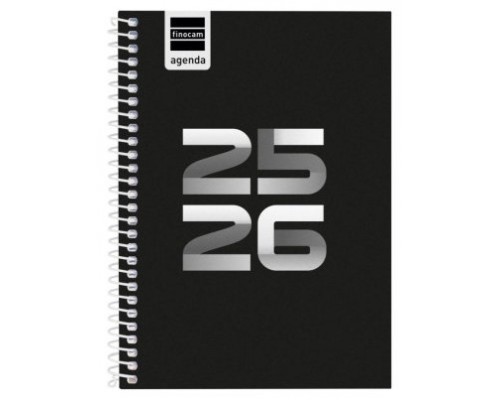 AGENDA ESCOLAR 2025-2026 COOL 8º 120X164 SEMANA VISTA HORIZONTAL NEGRO+ FINOCAM 645000326 (Espera 4 dias)