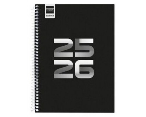 AGENDA ESCOLAR 2025-2026 COOL 4º 155X212 SEMANA VISTA HORIZONTAL NEGRO+ FINOCAM 645040326 (Espera 4 dias)