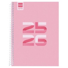 AGENDA ESCOLAR 2025-2026 COOL 4º 155X212 SEMANA VISTA HORIZONTAL ROSA+ FINOCAM 645040426 (Espera 4 dias)