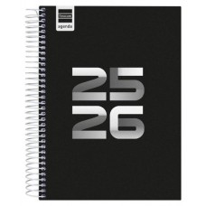AGENDA ESCOLAR 2025-2026 COOL 4º 155X212 1DIA PAGINA NEGRO+ FINOCAM 645060326 (Espera 4 dias)
