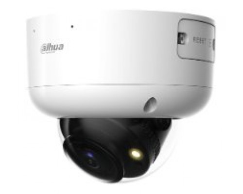 (DH-IPC-HDBW5449RP-ASE-LED-0280B) DAHUA CÁMARA IP DOMO ANTIVANDÁLICA WIZMIND SERIE 5 METÁLICA 4MP CON INTELIGENCIA ARTIFICIAL LED IR PAL FULL-COLOR SOPORTA MICROSD 256GB ALARMA LUZ BLANCA 2.8MM EPOE (Espera 4 dias)