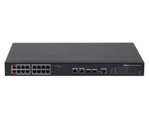 (DH-PFS4218-16ET-240-V3) DAHUA SWITCH L2 HI-POE GESTIONABLE 16 PUERTOS 10/100 + 2 COMBO GIGABIT/SFP UPLINK (Espera 4 dias)