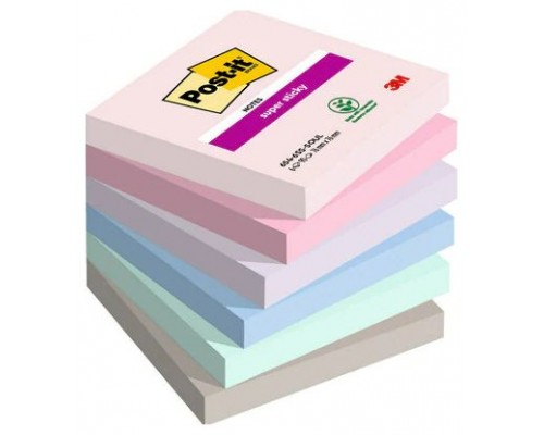 PACK 6 BLOCS 90 HOJAS NOTAS ADHESIVAS 76X76MM SUPER STICKY COLECCIÓN SOULFUL 654-6SS-SOUL POST-IT 7100259204 (Espera 4 dias)