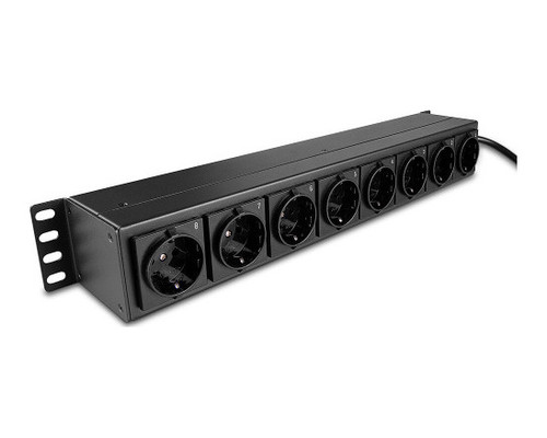 Lindy 73025 unidad de distribuci&oacute;n de energ&iacute;a (PDU) 8 salidas AC 1.5U Negro (Espera 4 dias)