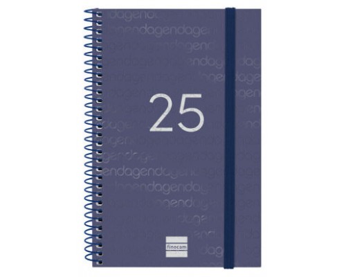 AGENDA 2025 BASIC YEAR E5 117X181MM SEMANA VISTA HORIZONTAL AZUL FINOCAM 741441025 (Espera 4 dias)