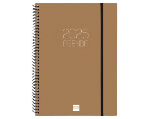 AGENDA 2025 BASIC OPAQUE E10 155X212MM SEMANA VISTA HORIZONTAL MARRON FINOCAM 742764025 (Espera 4 dias)