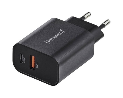 Intenso | Cargador pared W30AC|USB-A y C Negro