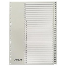 DEQUA indice numerico con caratula 1-31 PP folio