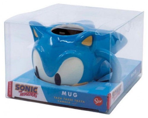 TAZA 3D EN CAJA REGALO CABEZA SONIC 400 ML STOR REDSTRING 78896 (Espera 4 dias)