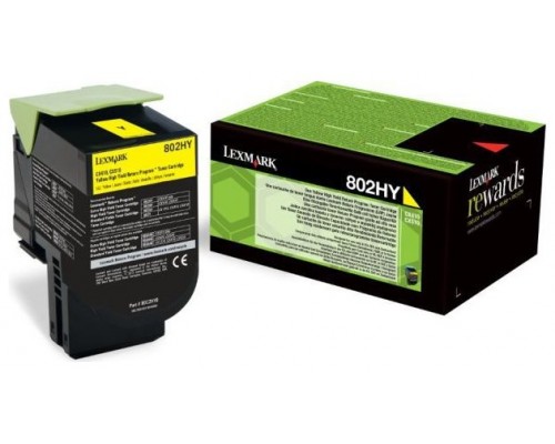 LEXMARK CX/410DE/410DTE Toner Amarillo(802H)