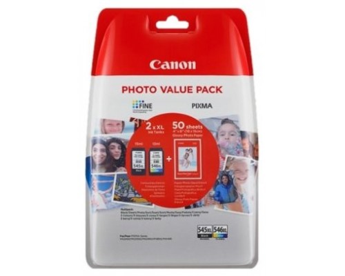 TINTA CANON PG-545XL / CL546XL PACK CUATRICOLOR (Espera 4 dias)