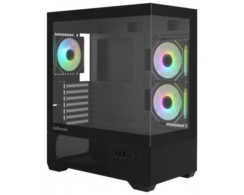 CAJA ZALMAN CHRONIX ATX 3 XVENT 120MM ARGB 1XUSB 3.0 NEGRO S/N FUENTE