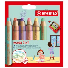 STABILO woody 3 in 1 Colores surtidos 6 pieza(s) (Espera 4 dias)