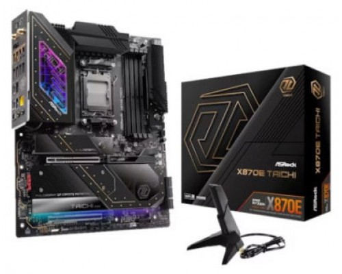 PLACA ASROCK X870E TACHI,AMD,AM5,X870E,4DDR5,256GB,2USB4 TYPE-C+HDMI,6SATA3,4M.2,2USB4,7USB3.2,1USB TYPE-C,LAN5GB,WIFI7+BT,ATX (Espera 4 dias)