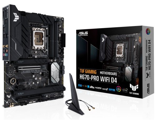 ASUS TUF GAMING H670-PRO WIFI D4 Intel H670 LGA 1700 ATX (Espera 4 dias)