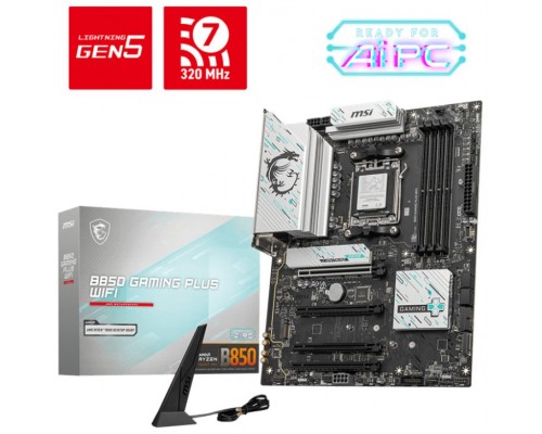 PLACA MSI B850 GAMING PLUS WIFI,AMD,AM5,B850,4DDR5,256GB,WIFI,ATX (Espera 4 dias)