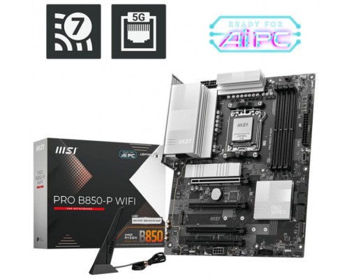PLACA MSI PRO B850-P WIFI,AMD,AM5,B850,4DDR5,256GB,WIFI,ATX (Espera 4 dias)