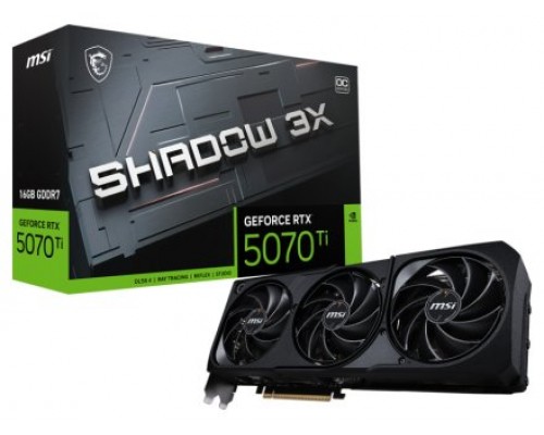 MSI GeForce RTX 5070 Ti 16G SHADOW 3X OC NVIDIA 16 GB GDDR7 (Espera 4 dias) MSI GeForce RTX 5070 Ti 16G SHADOW 3X OC NVIDIA 16 GB GDDR7 (Espera 4 dias)