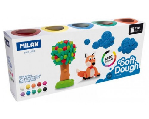 Milan 913510B compuesto para cerámica y modelaje Pasta para modelar 850 g Multicolor 10 pieza(s) (Espera 4 dias)