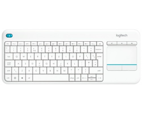 Teclado Logitech Wireless K400 White Plus Touch Pad Us