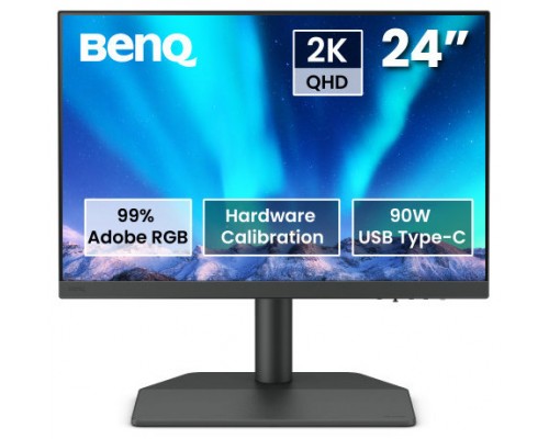 MONITOR PARA FOTOGRAFOS BENQ SW242Q 24.1” IPS,2K, 2560 X 1600, 16:10, 99% ADOBE RGB, 98% P3, CALIBRACIÓN, USB-C 90W, TÜV, LUT 3D 16 BITS, HDR10. (Espera 4 dias)