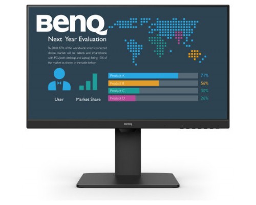 MONITOR BENQ BUSINESS BL2486TC 23.8” IPS 1080P, FHD, USB-C (65W),  100HZ, EYE-CARE, ERGONÓMICO, HUB USB,  99% SRGB, HDMI, DP, TÜV (Espera 4 dias)