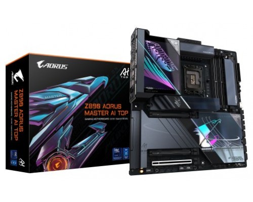 PLACA GIGABYTE Z890 AORUS MASTER AI TOP,INTEL,1851,Z890,4DDR5,256GB,2THUNDERBOLT,4SATA3+4M.2,2LAN10GB+WIFI7+BT5.4,14USB3.2,E-ATX (Espera 4 dias)