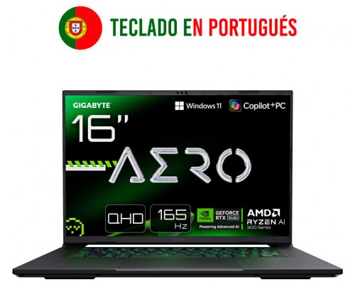 PORTATIL GIGABYTE AERO X16 1VH93PTC94AH AI 7 350 RTX5060 16GB 1TB 16" WQXGA W11H