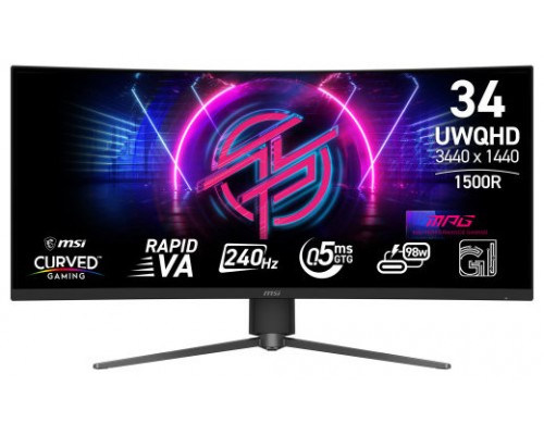 MSI MPG 346CQRF X24 pantalla para PC 86,4 cm (34") 3440 x 1440 Pixeles UltraWide Quad HD Negro (Espera 4 dias)